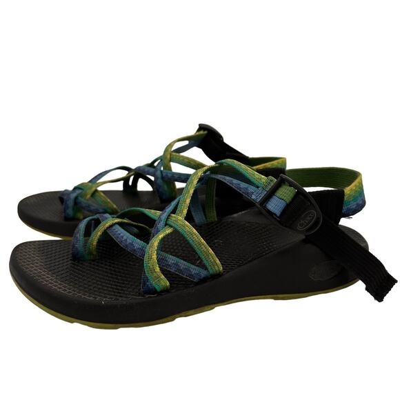 Chaco ZX2 Women's Green & Blue Sports Sandals Size 9 - Picture 6 of 9